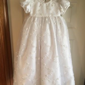 White Christening / Baptism Full Length Gown